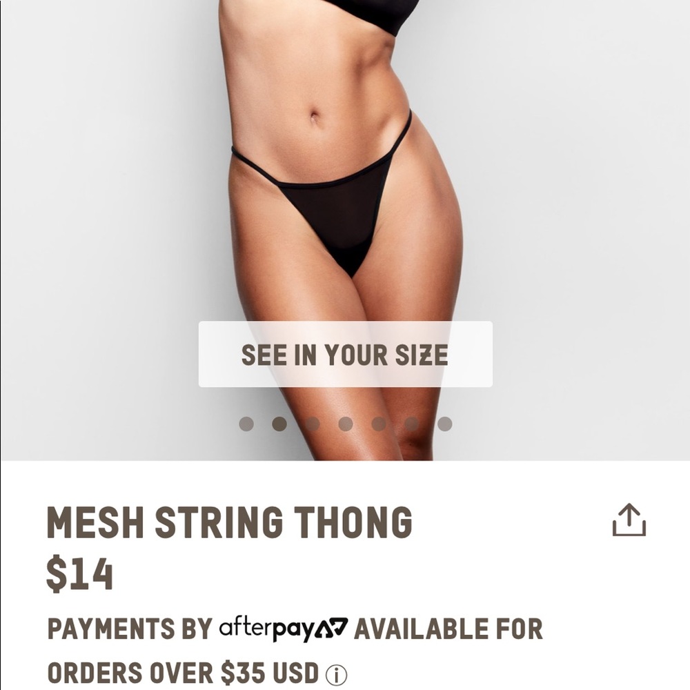Skims Mesh string thong NWT